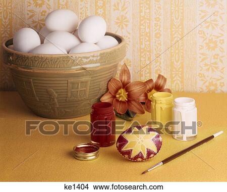 1970s BOWL OF EGGS TO BE PAINTED FOR EASTER BASKETS View Large Photo Image Picture - 1970s BOWL OF EGGS TO BE PAINTED FOR EASTER BASKETS. Fotosearch