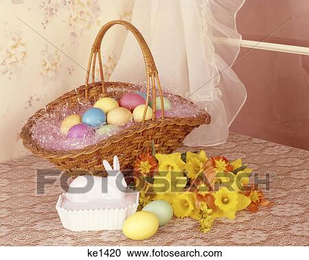 1970s EASTER EGG BASKET CERAMIC BUNNY DISH YELLOW FLOWERS TABLE TOP STILL LIFE WINDOW SPRING FLOWERS View Large Photo Image Stock Image - 1970s EASTER EGG BASKET CERAMIC BUNNY DISH YELLOW FLOWERS TABLE TOP STILL LIFE WINDOW SPRING FLOWERS. Fotosearch