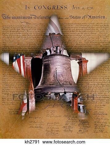 1970S Liberty Bell Star Declaration Of Independence Montage View Large Photo Image Stock Image - 1970S Liberty Bell Star Declaration Of Independence Montage. Fotosearch