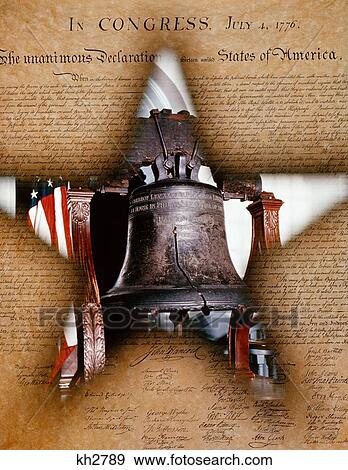 1970S Liberty Bell Star Declaration Of Independence Montage View Large Photo Image Stock Photo - 1970S Liberty Bell Star Declaration Of Independence Montage. Fotosearch