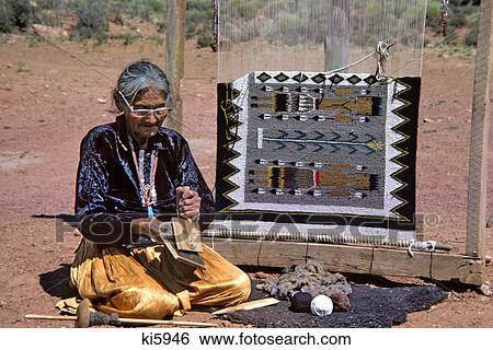 1970S Senior Navajo Woman Weaving Rug Carding Wool View Large Photo Image Stock Photograph - 1970S Senior Navajo Woman Weaving Rug Carding Wool. Fotosearch