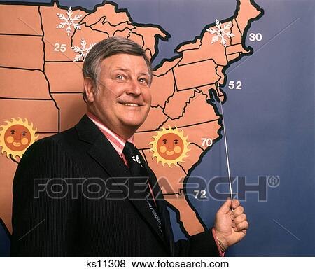 1970s TELEVISION WEATHERMAN REPORTING POINTING TO EASTERN SEABOARD WEATHER MAP View Large Photo Image Stock Photo - 1970s TELEVISION WEATHERMAN REPORTING POINTING TO EASTERN SEABOARD WEATHER MAP. Fotosearch