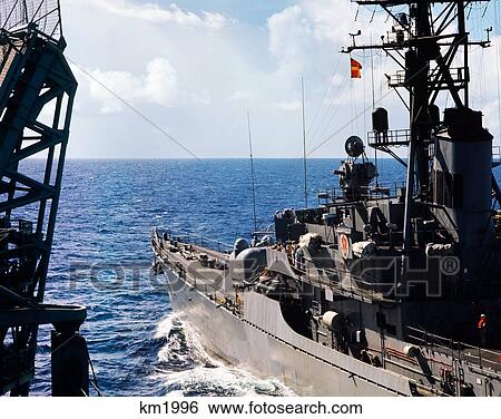 1970S Us Navy Ships At Sea View Large Photo Image Stock Photograph - 1970S Us Navy Ships At Sea . Fotosearch