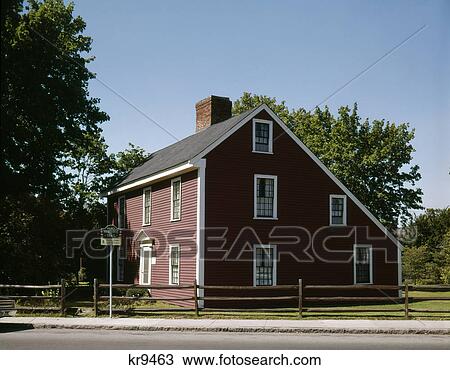 Stock Image - 1980s BIRTHPLACE OF JOHN ADAMS 2ND PRESIDENT OF UNITED STATES QUINCY MA USA. Fotosearch