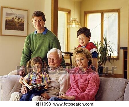 1980s FAMILY SITTING ON COUCH THREE GENERATIONS View Large Photo Image Stock Image - 1980s FAMILY SITTING ON COUCH THREE GENERATIONS. Fotosearch