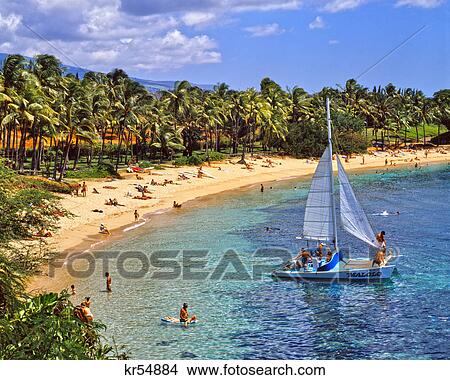 1980s KAPALUA BEACH MAUI HAWAII USA View Large Photo Image Picture - 1980s KAPALUA BEACH MAUI HAWAII USA. Fotosearch