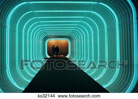 1990S Two Silhouetted Executives At The End Of A High Tech Office Building Lobby New York City New York Usa View Large Photo Image Picture - 1990S Two Silhouetted Executives At The End Of A High Tech Office Building Lobby New York City New York Usa. Fotosearch