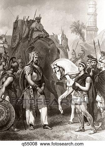 326 BC SURRENDER OF PORUS TO ALEXANDER THE GREAT IN INDIA ILLUSTRATION View Large Photo Image Stock Photo - 326 BC SURRENDER OF PORUS TO ALEXANDER THE GREAT IN INDIA ILLUSTRATION. Fotosearch