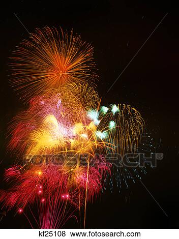 4TH OF JULY COLORFUL BURST OF EXPLODING FIREWORKS View Large Photo Image Stock Photo - 4TH OF JULY COLORFUL BURST OF EXPLODING FIREWORKS. Fotosearch