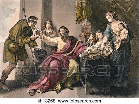 800s 878 ENGLISH KING ALFRED THE GREAT & FAMILY SHARE HALF LOAF BREAD WINE WITH PILGRIM SAINT CUTHBERT IN DISGUISE View Large Photo Image Stock Photo - 800s 878 ENGLISH KING ALFRED THE GREAT & FAMILY SHARE HALF LOAF BREAD WINE WITH PILGRIM SAINT CUTHBERT IN DISGUISE. Fotosearch
