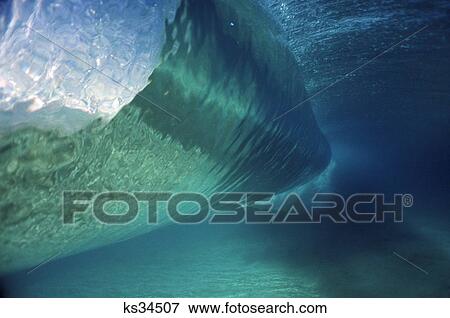 Breaking Wave In Ocean Underwater View Of Blue Green Water View Large Photo Image Stock Photo - Breaking Wave In Ocean Underwater View Of Blue Green Water . Fotosearch