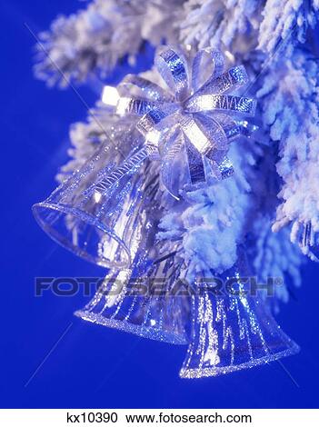 Christmas Tree Ornaments Silver And Blue View Large Photo Image Stock Image - Christmas Tree Ornaments Silver And Blue. Fotosearch