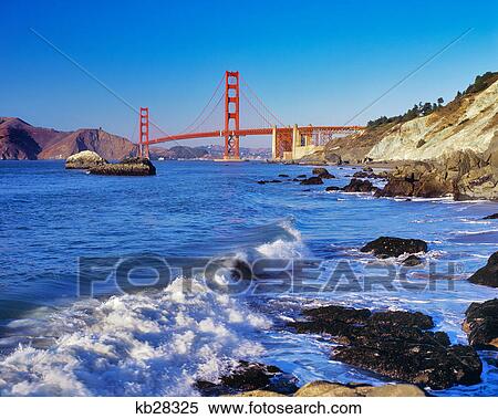GOLDEN GATE BRIDGE FROM BAKER BEACH SAN FRANCISCO CALIFORNIA USA View Large Photo Image Stock Photography - GOLDEN GATE BRIDGE FROM BAKER BEACH SAN FRANCISCO CALIFORNIA USA. Fotosearch
