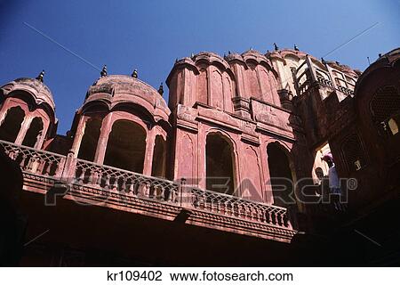 INSIDE COURTYARD HAWAL MAHAL WIND PALACE INDIA View Large Photo Image Stock Image - INSIDE COURTYARD HAWAL MAHAL WIND PALACE INDIA. Fotosearch