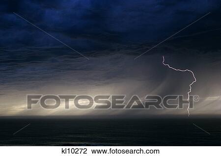 LIGHTNING STRIKE OVER WATER DURING THUNDER RAIN STORM View Large Photo Image Stock Image - LIGHTNING STRIKE OVER WATER DURING THUNDER RAIN STORM. Fotosearch