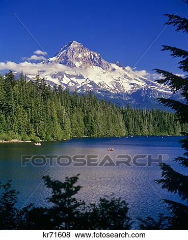LOST LAKE AND MT. HOOD OREGON USA View Large Photo Image Stock Photo - LOST LAKE AND MT. HOOD OREGON USA. Fotosearch