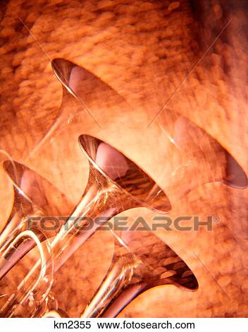 Multiple Exposure Of Brass Heralding Trumpets On Golden Background View Large Photo Image Stock Photography - Multiple Exposure Of Brass Heralding Trumpets On Golden Background . Fotosearch