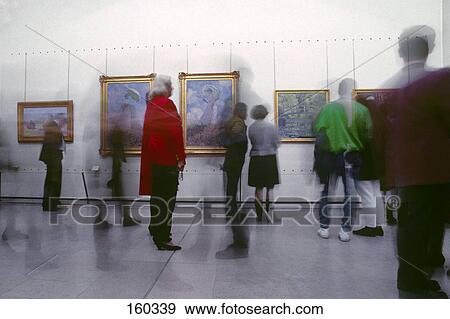 MUSEUM VISITORS MUSEE D'ORSAY IMPRESSIONISTS PARIS FRANCE View Large Photo Image Stock Photo - MUSEUM VISITORS MUSEE D'ORSAY IMPRESSIONISTS PARIS FRANCE. Fotosearch