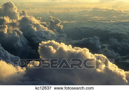 Stock Photo - Rain Clouds From Above. Fotosearch