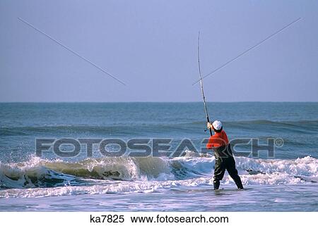 SURF FISHING OCRACOKE ISLAND NORTH CAROLINA USA View Large Photo Image Stock Photography - SURF FISHING OCRACOKE ISLAND NORTH CAROLINA USA. Fotosearch