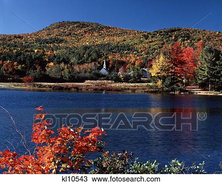 THE LITTLE WHITE CHURCH IN EATON NH ACROSS CRYSTAL LAKE WITH FALL FOLIAGE View Large Photo Image Stock Image - THE LITTLE WHITE CHURCH IN EATON NH ACROSS CRYSTAL LAKE WITH FALL FOLIAGE. Fotosearch