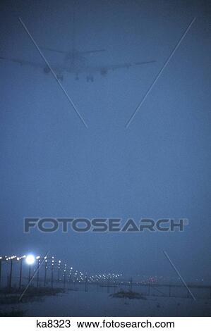 Vague Outline Of 737 Ils Landing In Snowstorm View Large Photo Image Stock Image - Vague Outline Of 737 Ils Landing In Snowstorm. Fotosearch