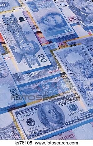 Stock Image - International currency. Fotosearch - Search Stock Photos, Mural Pictures, Photographs, and Photo Clipart