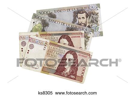 Colombian currency View Large Photo Image Stock Image - Colombian currency. Fotosearch - Search Stock Photos, Mural Pictures, Photographs, and Photo Clipart