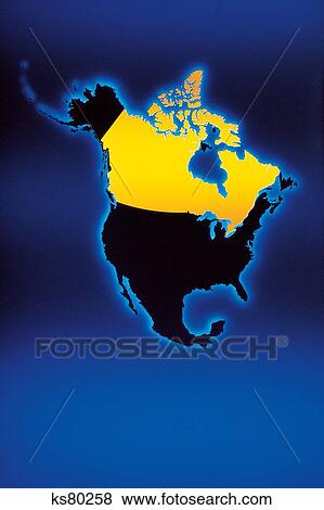 Maps Globes Canada Canadian Continent Maps North Stock Photo