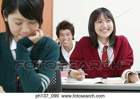 Teenagers in class View Large Photo Image Stock Photo - Teenagers in class. Fotosearch