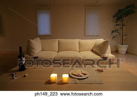 Candles and crackers with wine glasses on the table View Large Photo Image Stock Image - Candles and crackers with wine glasses on the table. Fotosearch
