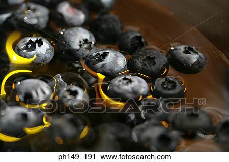 Close-up of blueberries with water in a bowl View Large Photo Image Stock Image - Close-up of blueberries with water in a bowl. Fotosearch
