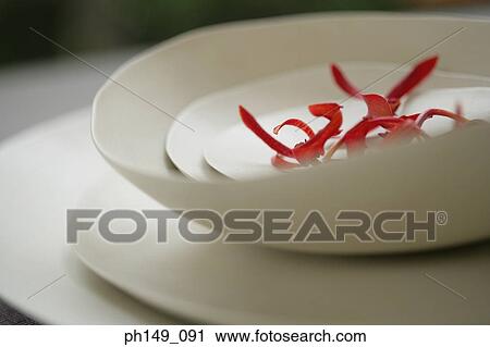 Close-up of petals in a bowl over a plate View Large Photo Image Stock Image - Close-up of petals in a bowl over a plate. Fotosearch