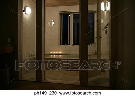 Empty bathtub in the bathroom View Large Photo Image Stock Image - Empty bathtub in the bathroom. Fotosearch