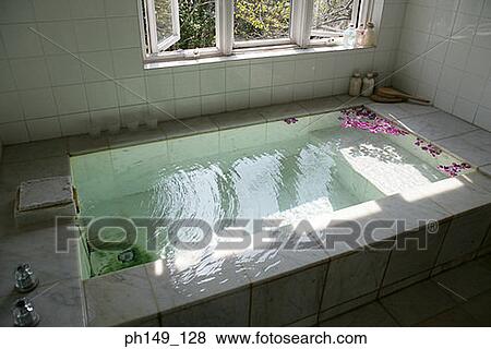 High angle view of a bathtub in the bathroom View Large Photo Image Stock Photo - High angle view of a bathtub in the bathroom. Fotosearch