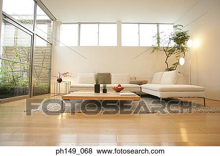Interiors of a living room View Large Photo Image Stock Photo - Interiors of a living room. Fotosearch