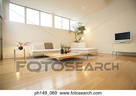 Interiors of a living room View Large Photo Image Stock Photo - Interiors of a living room. Fotosearch