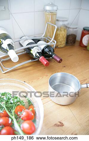 Stock Photograph - Kitchen utensils in the kitchen. Fotosearch