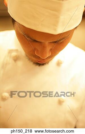 Close-up of a male chef View Large Photo Image Stock Photo - Close-up of a male chef. Fotosearch