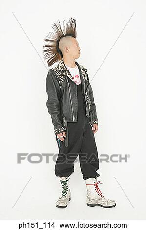 Punk young man looking away View Large Photo Image Picture - Punk young man looking away. Fotosearch