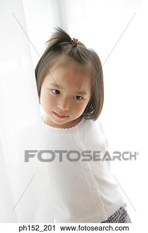 Stock Image - Close-up of a girl. Fotosearch