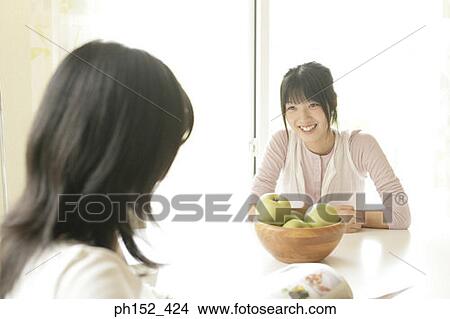 Young woman looking at her daughter and smiling View Large Photo Image Picture - Young woman looking at her daughter and smiling. Fotosearch