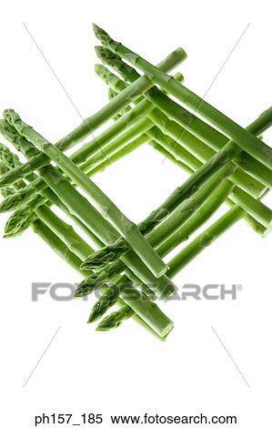 Stock Photography - Asparagus, stacked. Fotosearch