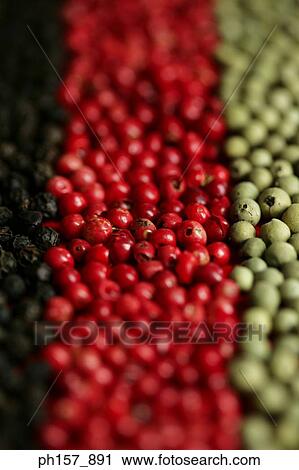 Stock Image - Beans on red background. Fotosearch