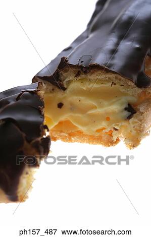 Stock Photo - Chocolate-coated pastry. Fotosearch