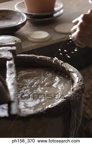 Stock Image - Close-up of a barrel of water. Fotosearch