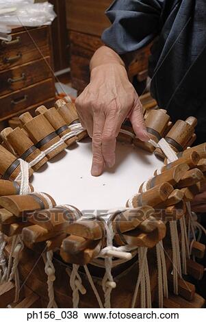 Close-up of a carpenter's hand touching the membrane of a samisen View Large Photo Image Stock Photo - Close-up of a carpenter's hand touching the membrane of a samisen. Fotosearch