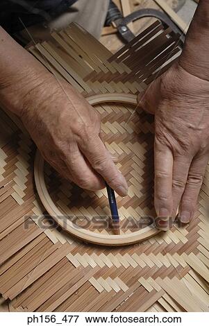 Close-up of a person's hands making a cane basket View Large Photo Image Stock Photo - Close-up of a person's hands making a cane basket. Fotosearch