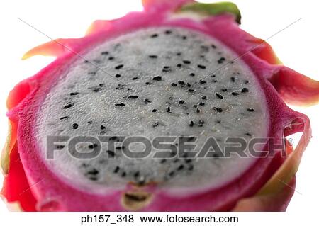 Dragon Fruit, cross section View Large Photo Image Stock Photo - Dragon Fruit, cross section. Fotosearch