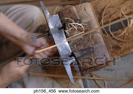 High angle view of a person's hands shaving a wooden stick View Large Photo Image Stock Photograph - High angle view of a person's hands shaving a wooden stick. Fotosearch